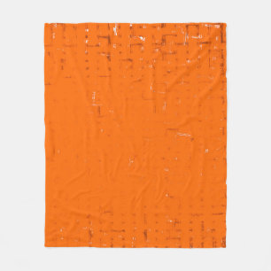 Dark brown grunge background. Black white orange o Fleece Blanket