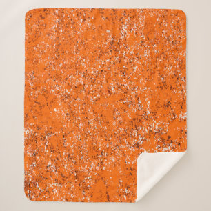 Dark brown grunge background. Black white orange o Sherpa Blanket