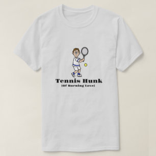 Dark Brown Hair Male Tennis Hunk T-Shirt