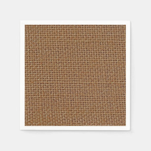 Dark brown jute burlap photo realistic napkin