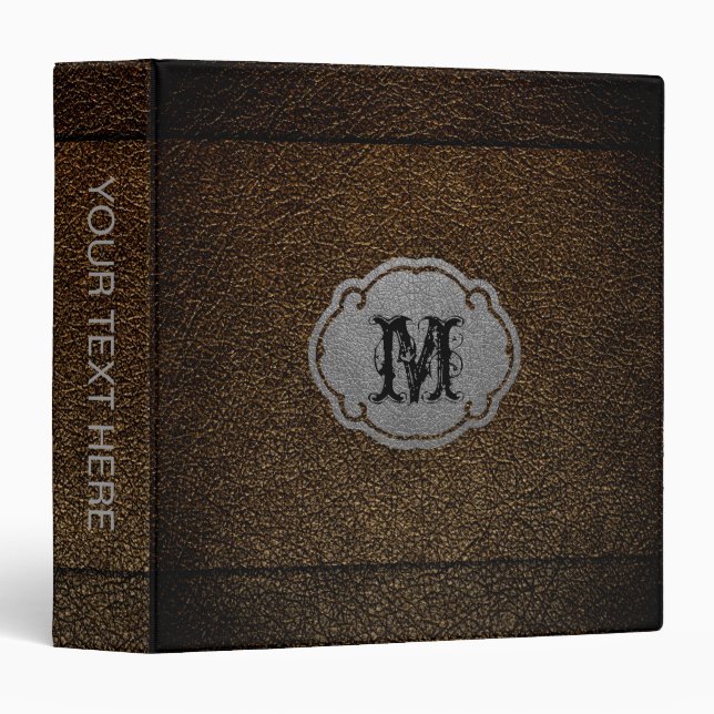 Dark Brown Leather Binder (Front/Spine)