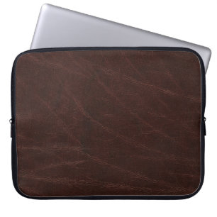 Dark Brown Leather Laptop Sleeve