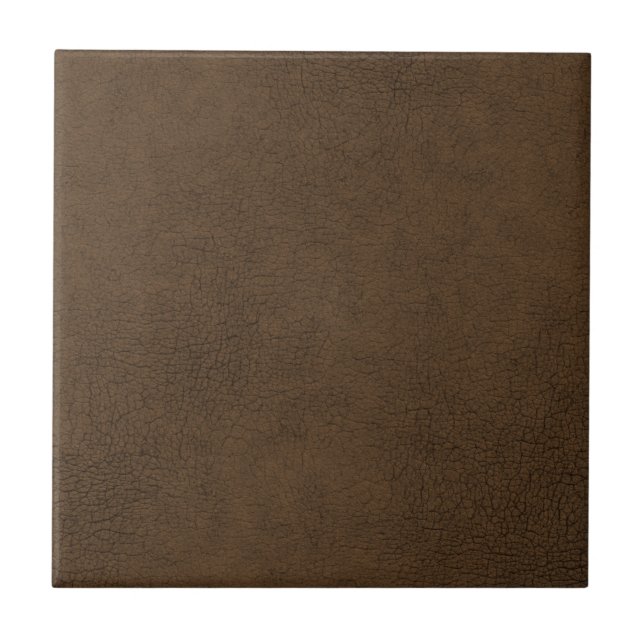 Dark Brown Leather Texture Pattern Background Tile (Front)