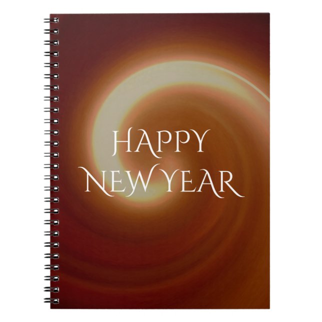 Dark Brown Light Spiral Art Notebook (Front)