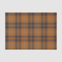 Dark brown | orange tartan plaid