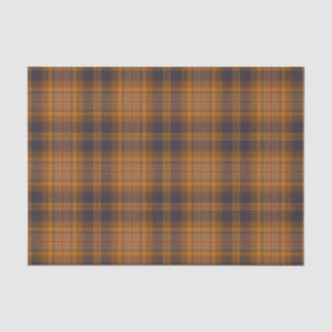 Dark brown   orange tartan plaid tissue paper