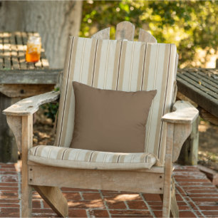 Dark Brown Outdoor Throw Pillow
