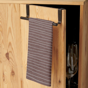 Dark Brown Pale Stripes  Kitchen Towel