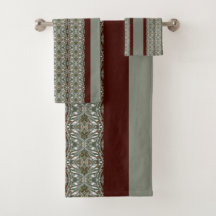 Dark Brown Pattern With Green