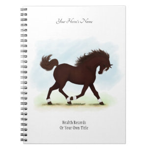 Dark Brown Personalized Horse Owner's Journal
