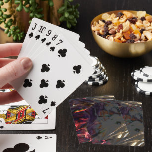 Dark brown stained with crease  playing cards