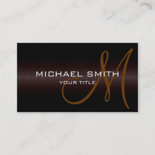 Dark Brown Stainless Steel Metal Business Card