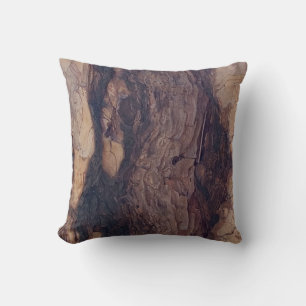 Dark Brown Symphony Throw Pillow
