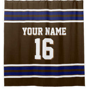 Dark Brown with Navy White Stripes Sports Jersey