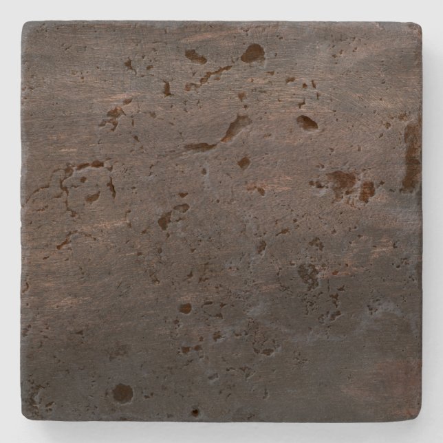 Dark Brown Wood Stone Coaster (Front)