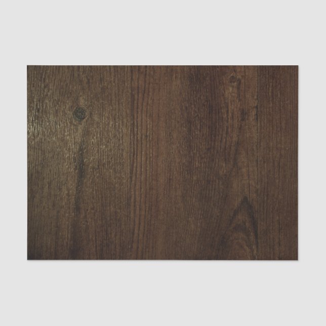 Dark Brown Woodgrain Tissue Paper (Front)