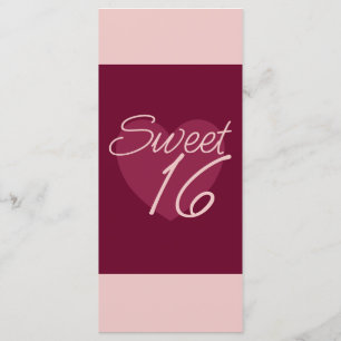 Dark Burgundy Light Pink - Heart Flat Menu