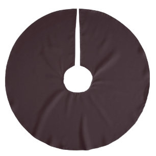 Dark Burgundy   Plain Burgundy  Brushed Polyester Tree Skirt