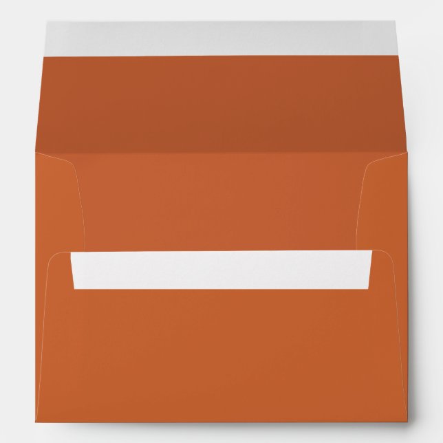 Dark Burnt Orange 5x7 A7 Inside Colour Envelopes (Back (Bottom))