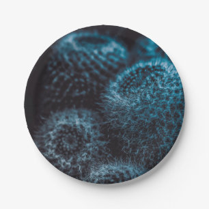 Dark Cactus Paper Plate