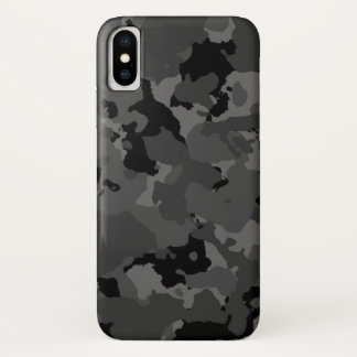 Dark Camo Pattern iPhone X Case