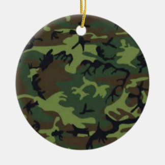 Dark camouflage ceramic ornament