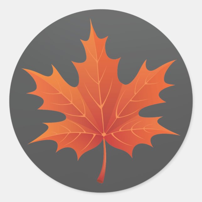 Dark Canadian Classic Round Sticker (Front)