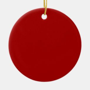 Dark Candy Apple Red Ceramic Ornament