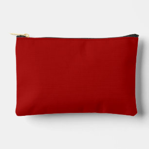 Dark Candy Apple Red Solid Colour Accessory Pouch