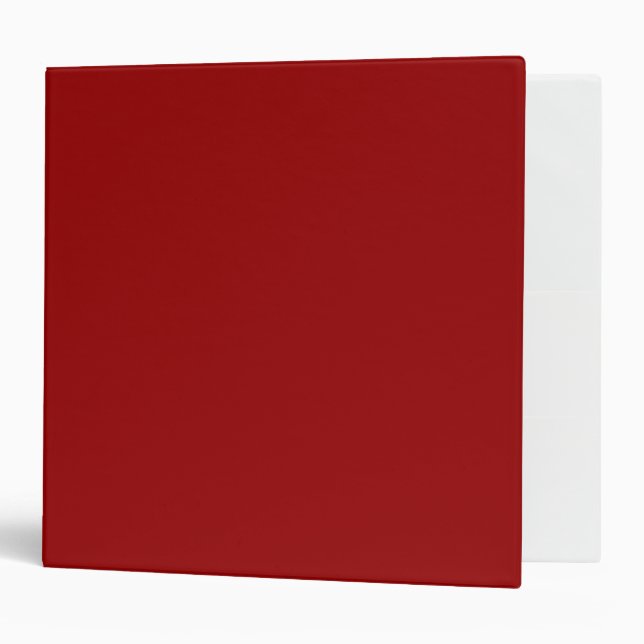 Dark Candy Apple Red Solid Colour  Binder (Front/Inside)