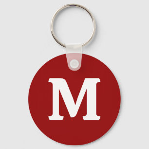 Dark Candy Apple Red Solid Colour Keychain