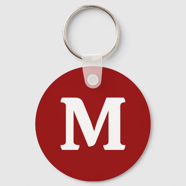 Dark Candy Apple Red Solid Colour  Keychain (Front)