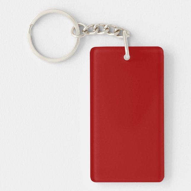 Dark Candy Apple Red Solid Colour Keychain (Front)