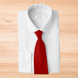Dark Candy Apple Red Solid Colour Tie