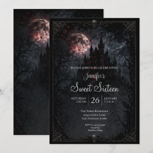 Dark Castle Gothic Sweet 16 Invitation