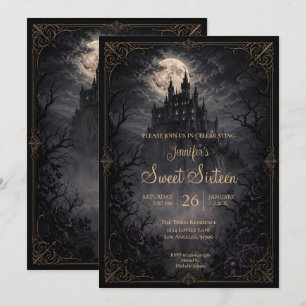 Dark Castle Gothic Sweet 16 Invitation