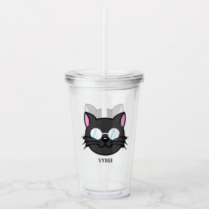 Dark Cat Black Cat Grey Cat Wearing Glasses