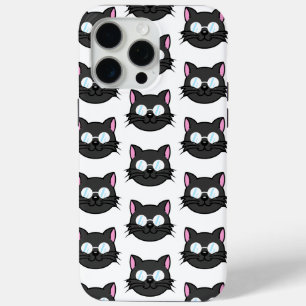 Dark Cat Black Cat Grey Cat Wearing Glasses iPhone 15 Pro Max Case