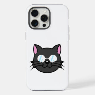 Dark Cat Black Cat Grey Cat Wearing Glasses iPhone 15 Pro Max Case