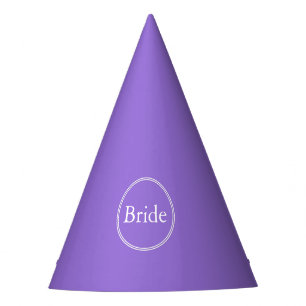 Dark Chalky Pastel Purple Wedding Party Set Hat