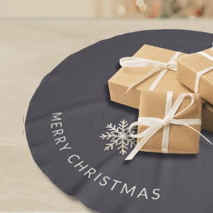 Dark Champagne Snowflake Tree Skirt