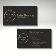 Dark Charcoal Corporate Business Card