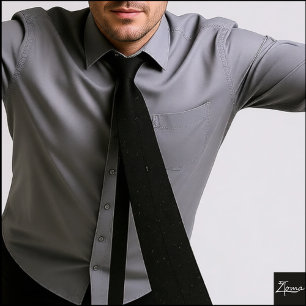 Dark Charcoal Gold Fleck Noise Background Tie