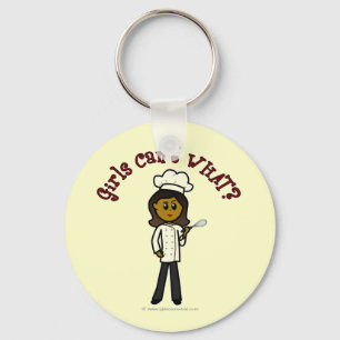 Dark Chef Girl Keychain