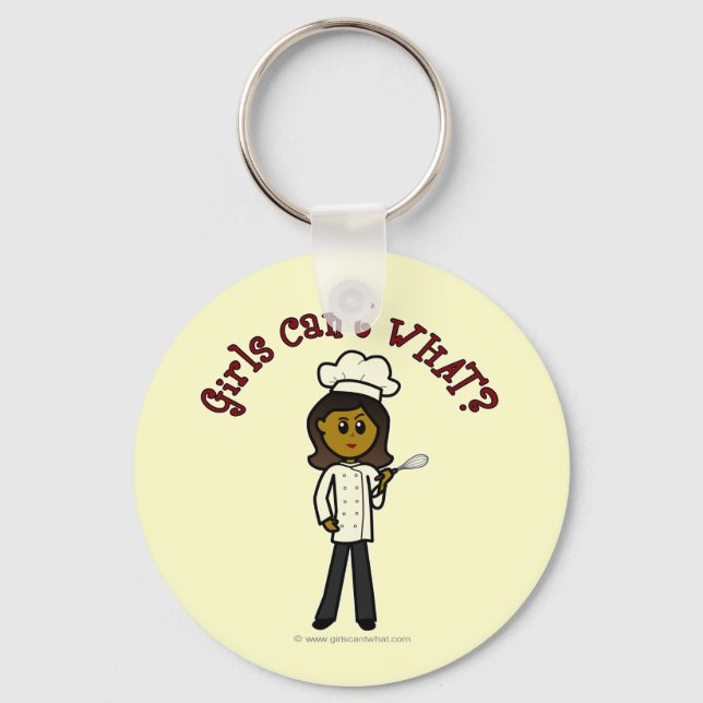 Dark Chef Girl Keychain (Front)