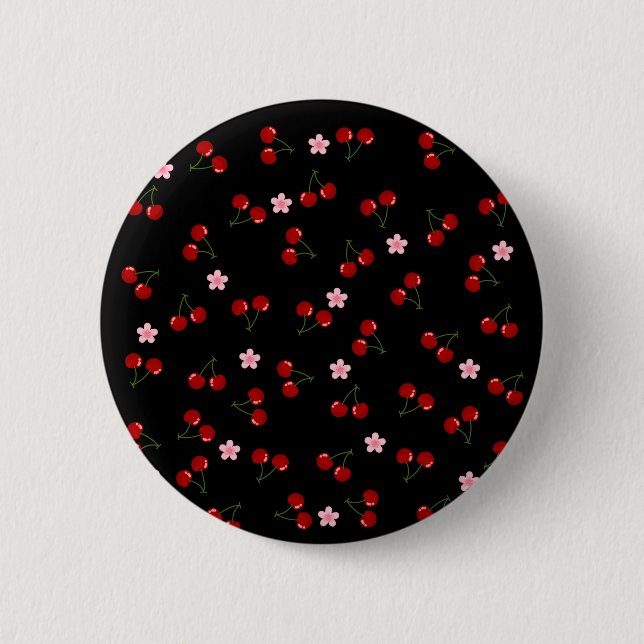 Dark Cherries 2 Inch Round Button (Front)