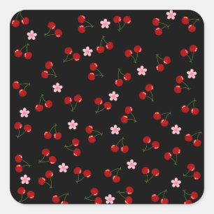 Dark Cherries Square Sticker