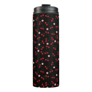 Dark Cherries Thermal Tumbler