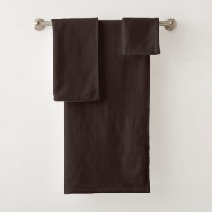 Dark Chocolate Brown Bath Towel Set