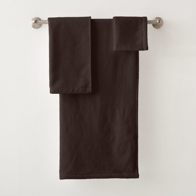 Dark Chocolate Brown Bath Towel Set (Insitu)